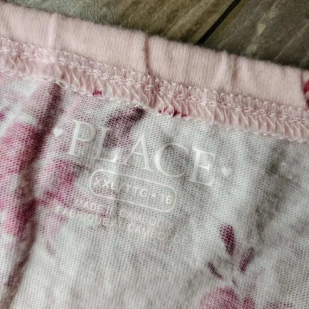 Childrens Place Pink Tinge Floral Knit Skort and Top Outfit Size XXL 16 Girls